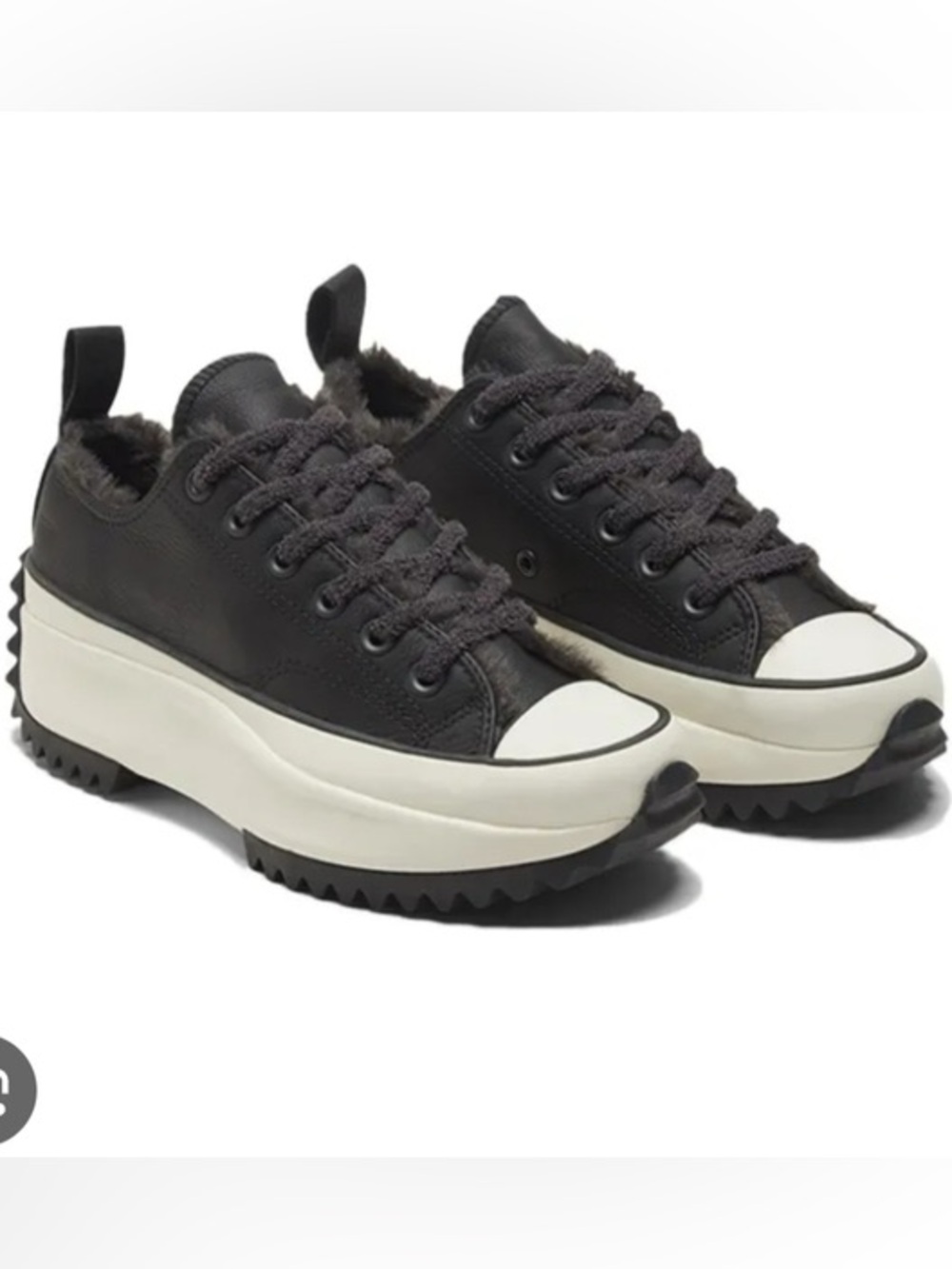 Converse Run Star Hike Low 'Cozy Club - Almost Black' Women’s Size 7